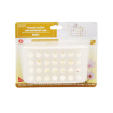 Powerful Suction Tooth Brush Rack packaging showcasing easy use and no damage to walls.